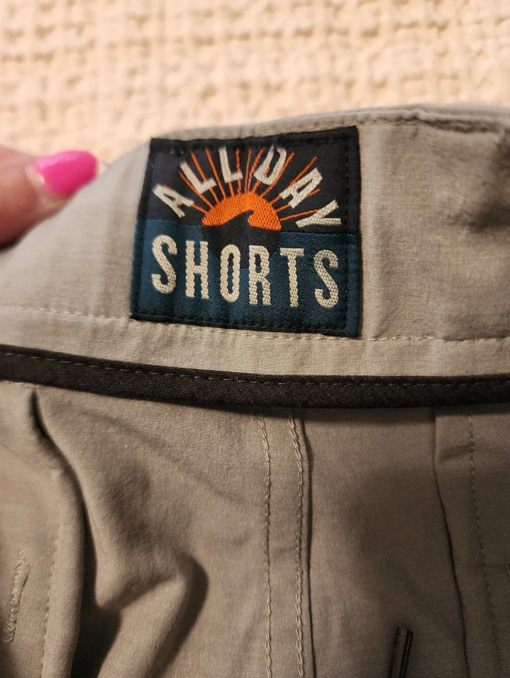 Men's Faherty All Day Shorts Lightweight Taupe Chino Sz 31 NWT